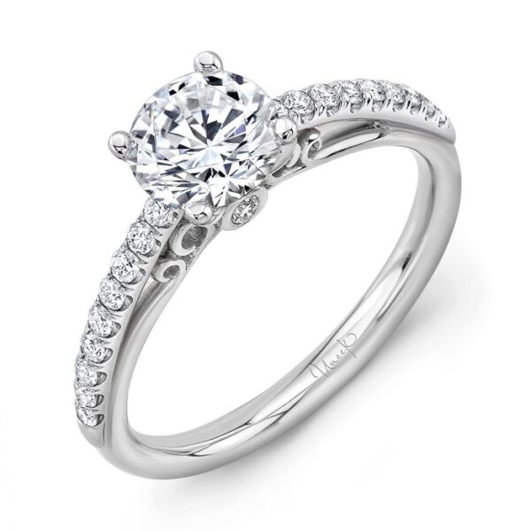 Straight Round Engagement Ring