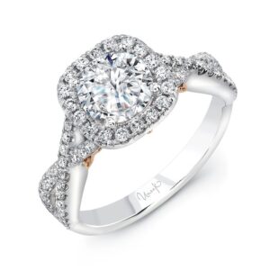 Twist Round Engagement Ring