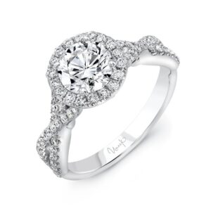 Twist Round Engagement Ring