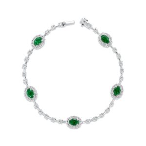 Oval Shaped Emerald Bracelet
