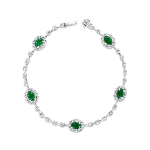 Oval Shaped Emerald Bracelet