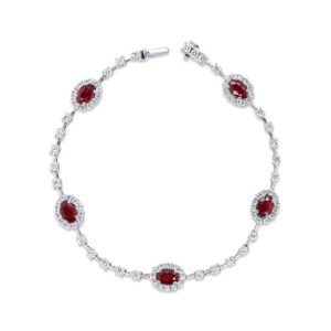 Oval Shaped Ruby Bracelet