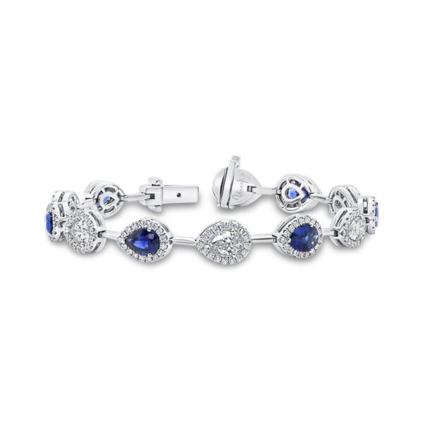 Halo Pear Shaped Tennis Bracelet