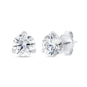 Solitaire Round Diamond Stud Earrings