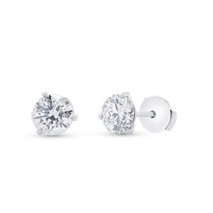 Solitaire Round Diamond Stud Earrings