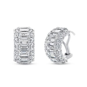 Emerald Cut Diamond Fashion Earrings
