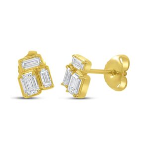 Bezel Stud Earrings
