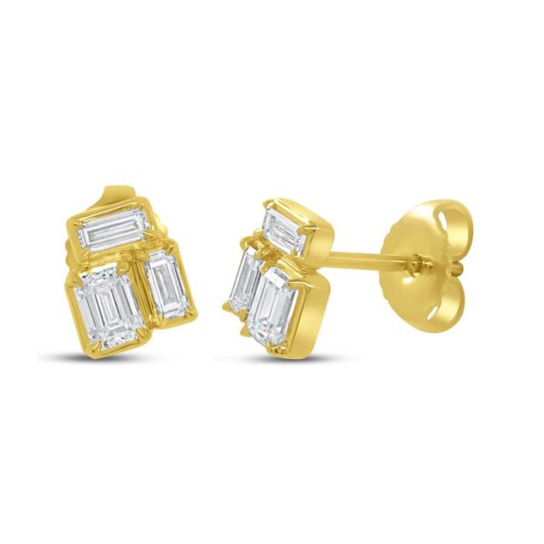 Bezel Stud Earrings