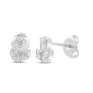 Bezel Stud Earrings