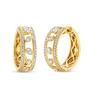 3-Row Huggie Earrings