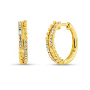2-Row Huggie Earrings