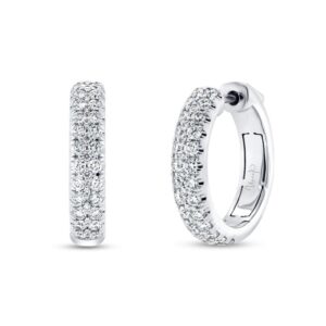 2 Row Huggie Earrings
