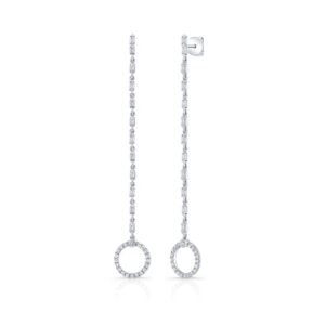 Baguette Diamond Dangle Earrings
