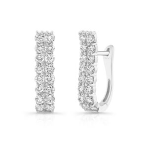 2-Row Huggie Earrings