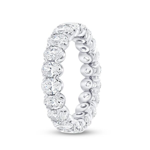 1-Row Oval Shaped Diamond Anniversary Ring - Image 2