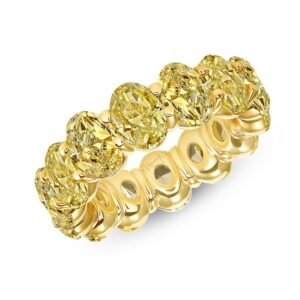 1-Row Oval Shaped Anniversary Ring