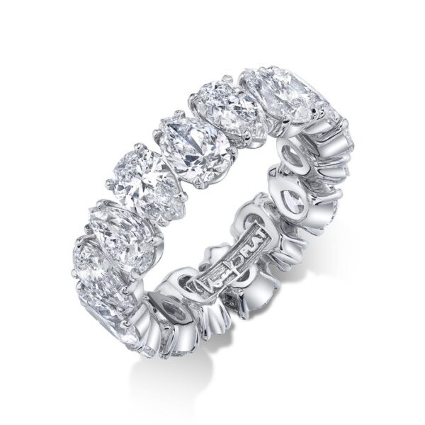 1-Row Pear Shaped Anniversary Ring