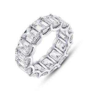 Eternity Emerald Cut Diamond Wedding Ring