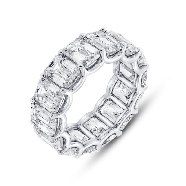 Eternity Emerald Cut Diamond Wedding Ring