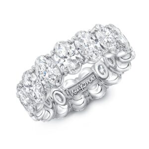 1-Row Oval Shaped Anniversary Ring