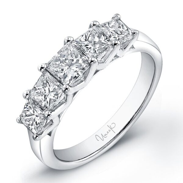 Five-Stone Princess Cut Diamond Anniversary Ring
