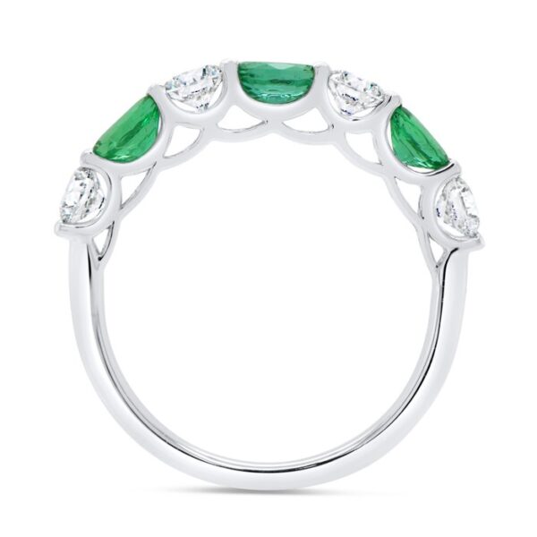 Oval Shaped Emerald Fashion Ring - Image 3