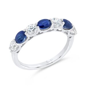 Oval Shaped Blue Sapphire Fashion Ring