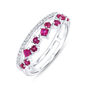 2 Row Round Fashion Ring