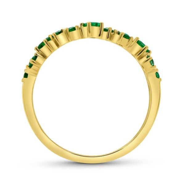 Princess Cut Emerald Fashion Ring - Image 3