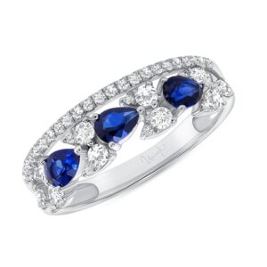 Round Blue Sapphire Fashion Ring