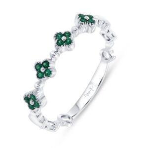 Floral Emerald Fashion Ring