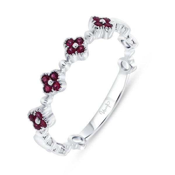 Floral Round Ruby Fashion Ring
