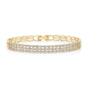 3-Row Cuff Bangle