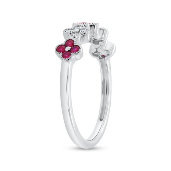 1-Row Round Ruby Fashion Ring - Image 2