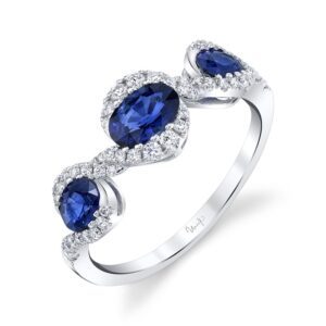 Oval Shaped Blue Sapphire Fashion Ring