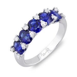 Round Blue Sapphire Fashion Ring