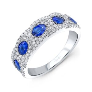 Round Blue Sapphire Fashion Ring