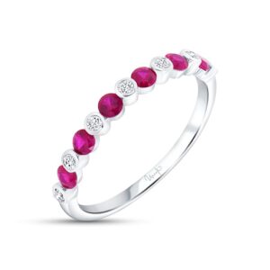 1-Row Round Ruby Fashion Ring