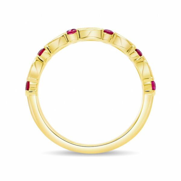 1-Row Round Ruby Fashion Ring - Image 3