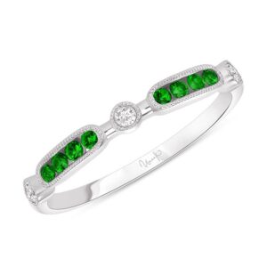 1-Row Round Emerald Fashion Ring