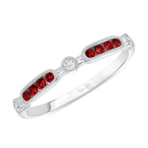 1-Row Round Ruby Fashion Ring
