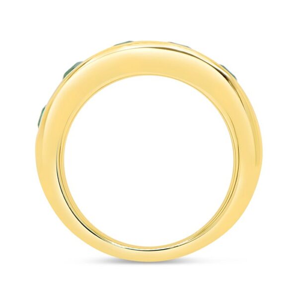 1-Row Princess Cut Emerald Fashion Ring - Image 3