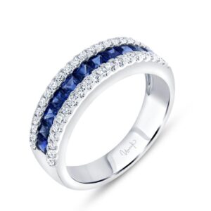 3-Row Blue Sapphire Fashion Ring