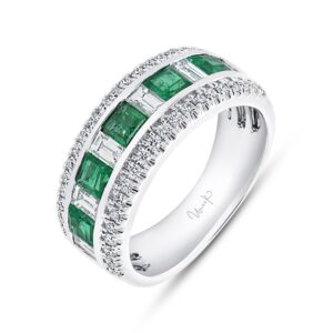 Princess Cut Emerald Fashion Ring