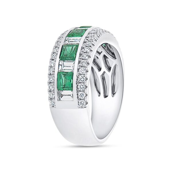 Princess Cut Emerald Fashion Ring - Image 2