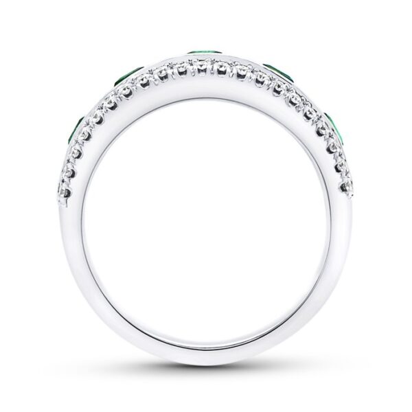 Princess Cut Emerald Fashion Ring - Image 3