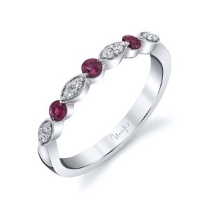 1-Row Round Ruby Fashion Ring