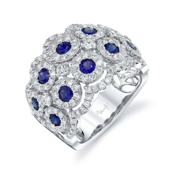 Round Blue Sapphire Fashion Ring