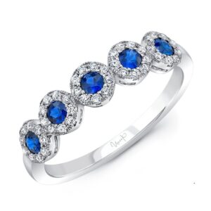 Round Blue Sapphire Fashion Ring