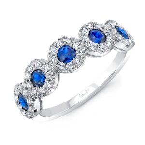 Round Blue Sapphire Fashion Ring